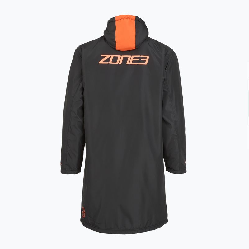 ZONE3 Recycled Robe Parka coat black/grey/orange 2