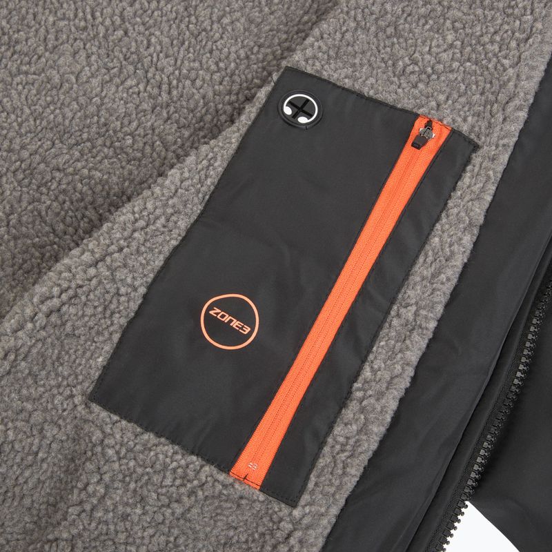 ZONE3 Recycled Robe Parka coat black/grey/orange 7
