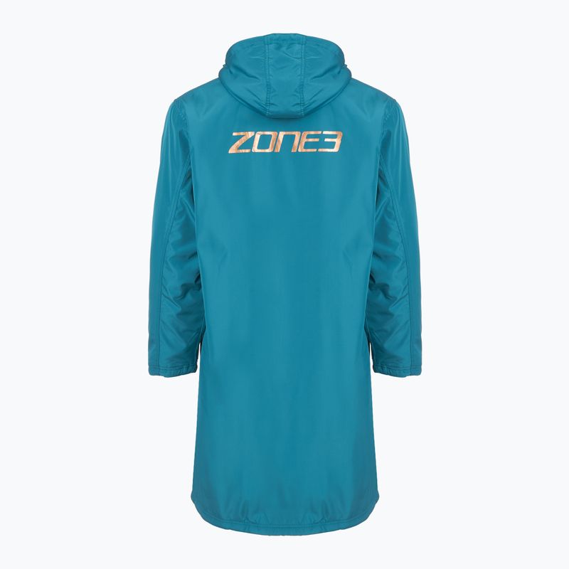 Coat ZONE3 Recycled Thermo-tech Robe Parka teal/copper 2