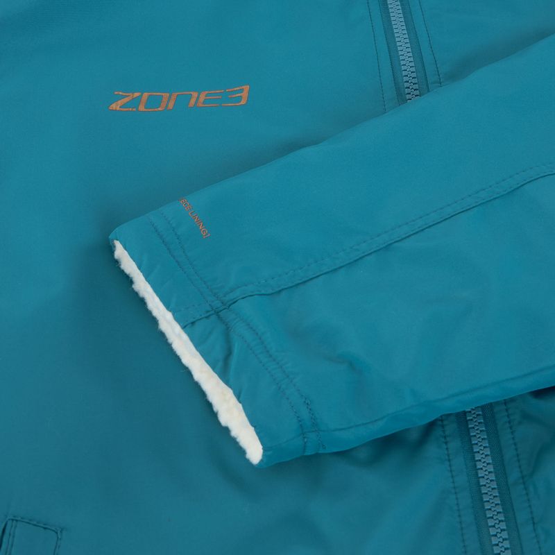 Coat ZONE3 Recycled Thermo-tech Robe Parka teal/copper 3