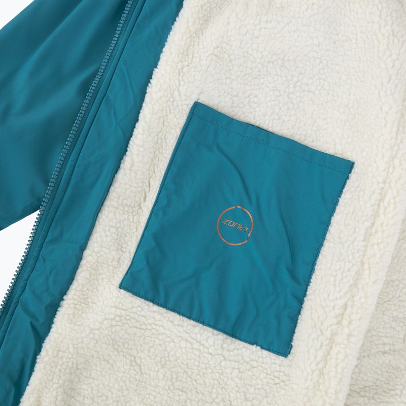 Coat ZONE3 Recycled Thermo-tech Robe Parka teal/copper 5