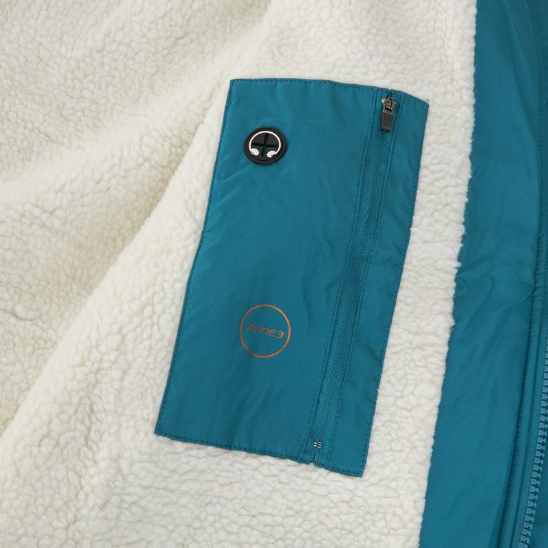 Coat ZONE3 Recycled Thermo-tech Robe Parka teal/copper 6