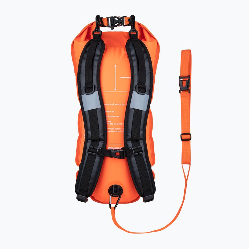 ZONE3 Safety Buoy/Dry Bag Recycled 2 Led Light 28 l Backpack hi-vis orange