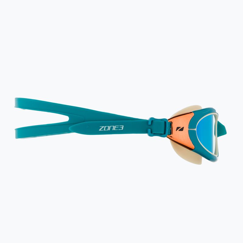 ZONE3 Attack teal/cream/cooper swimming goggles 3