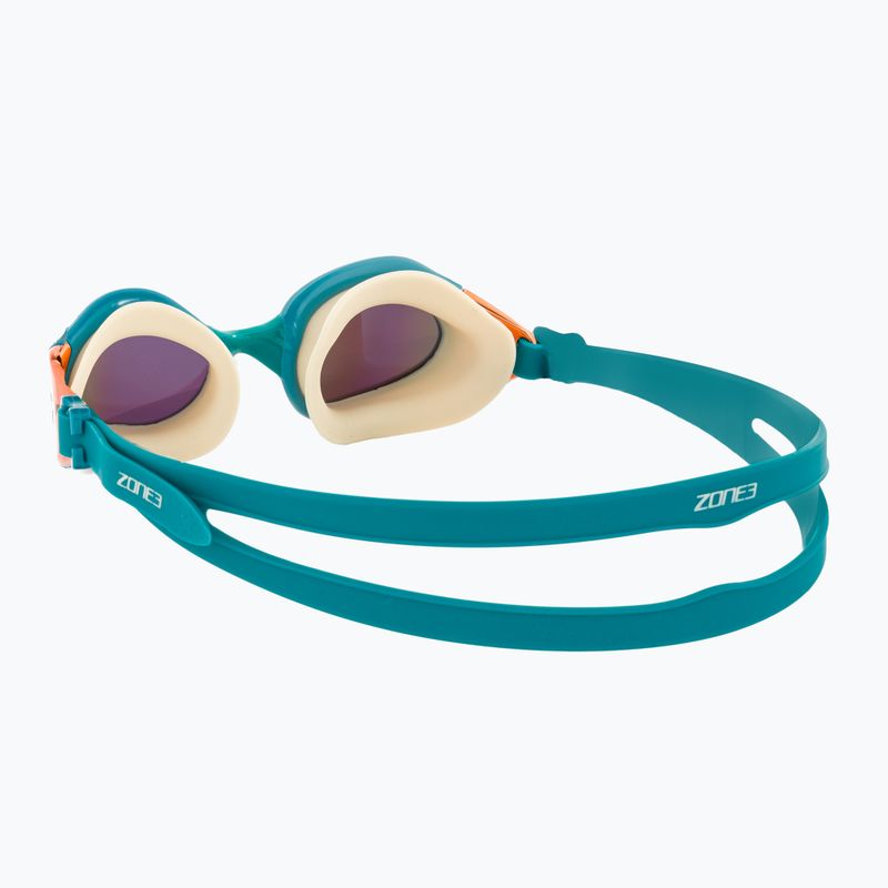 ZONE3 Attack teal/cream/cooper swimming goggles 4