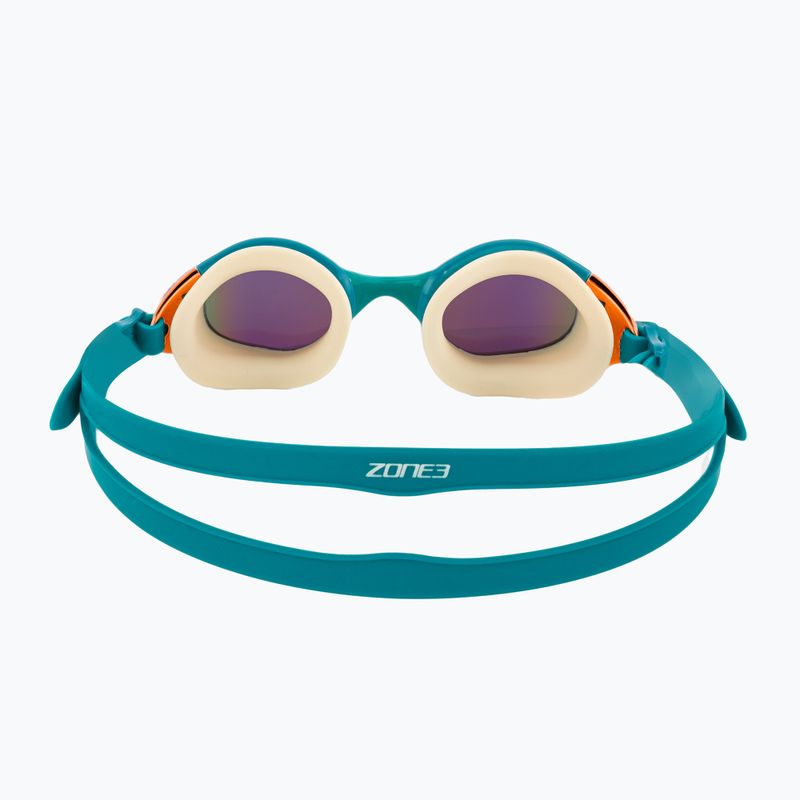 ZONE3 Attack teal/cream/cooper swimming goggles 5