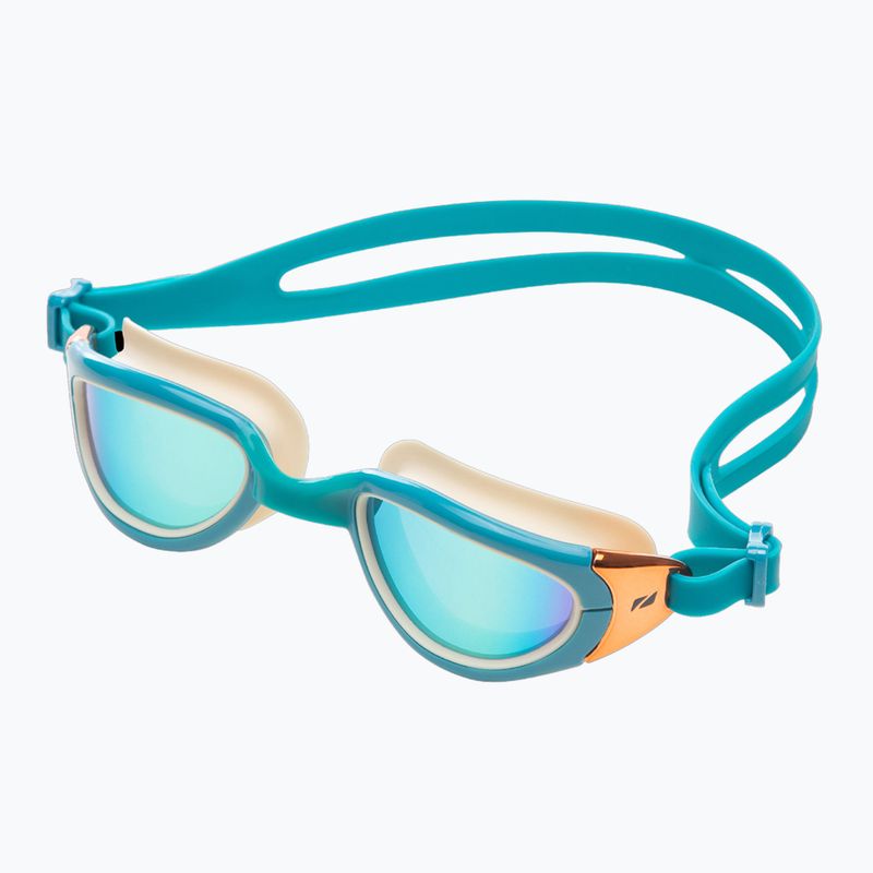 ZONE3 Attack teal/cream/cooper swimming goggles 6