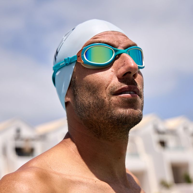 ZONE3 Attack teal/cream/cooper swimming goggles 7