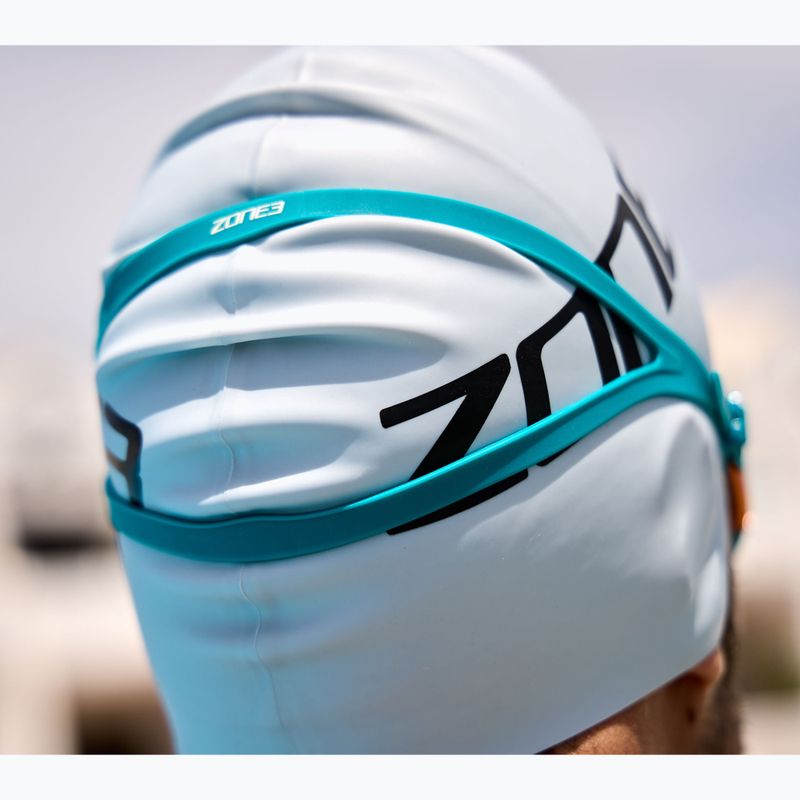 ZONE3 Attack teal/cream/cooper swimming goggles 9