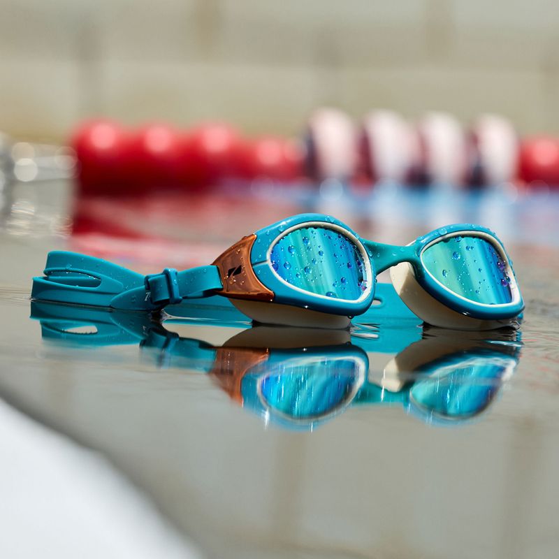 ZONE3 Attack teal/cream/cooper swimming goggles 11