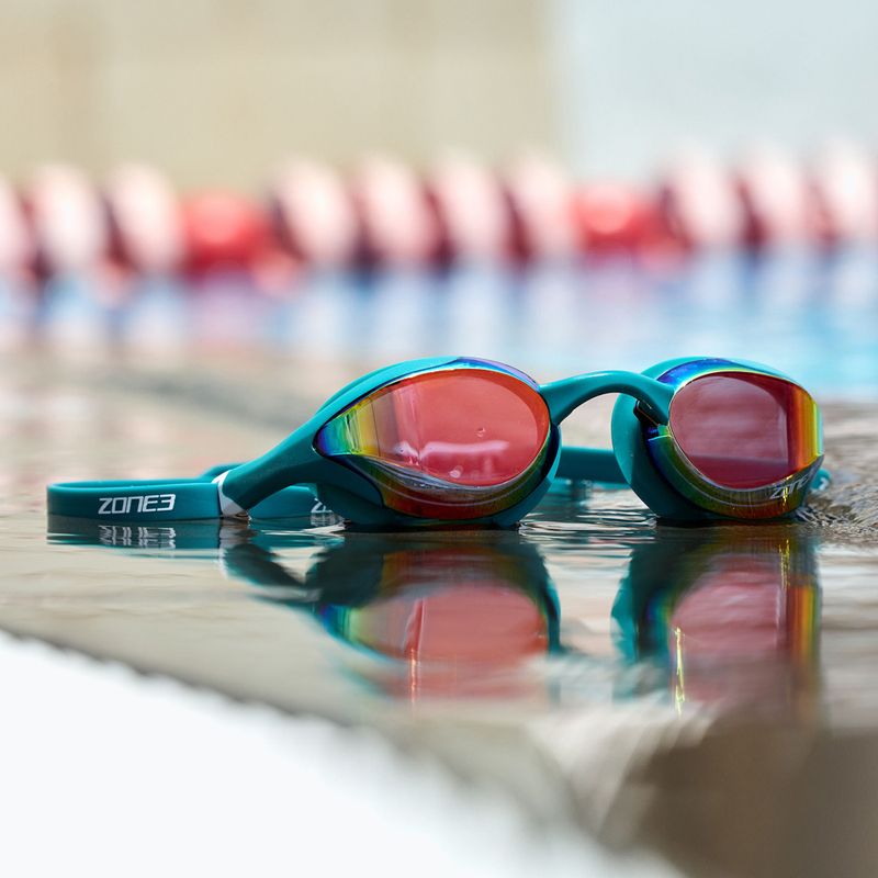 ZONE3 Volare Streamline Racing teal/copper swimming goggles 2