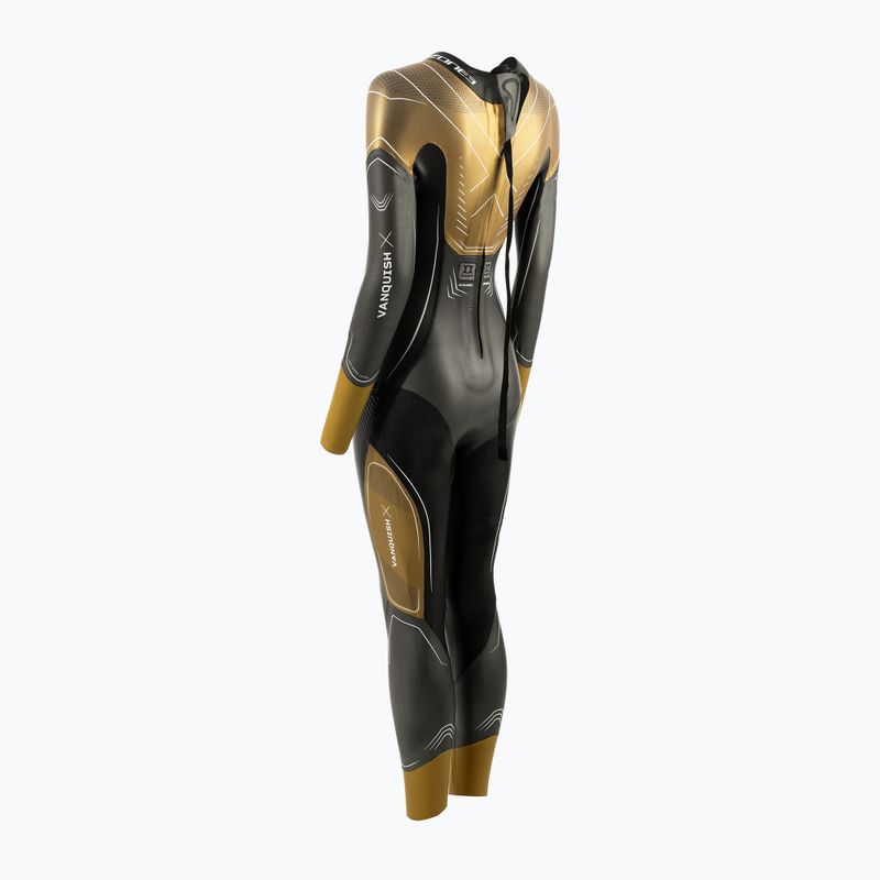 Women's triathlon wetsuit Zone3 Vanquish-X - Limited Edition 5 mm gummetal/gold 4