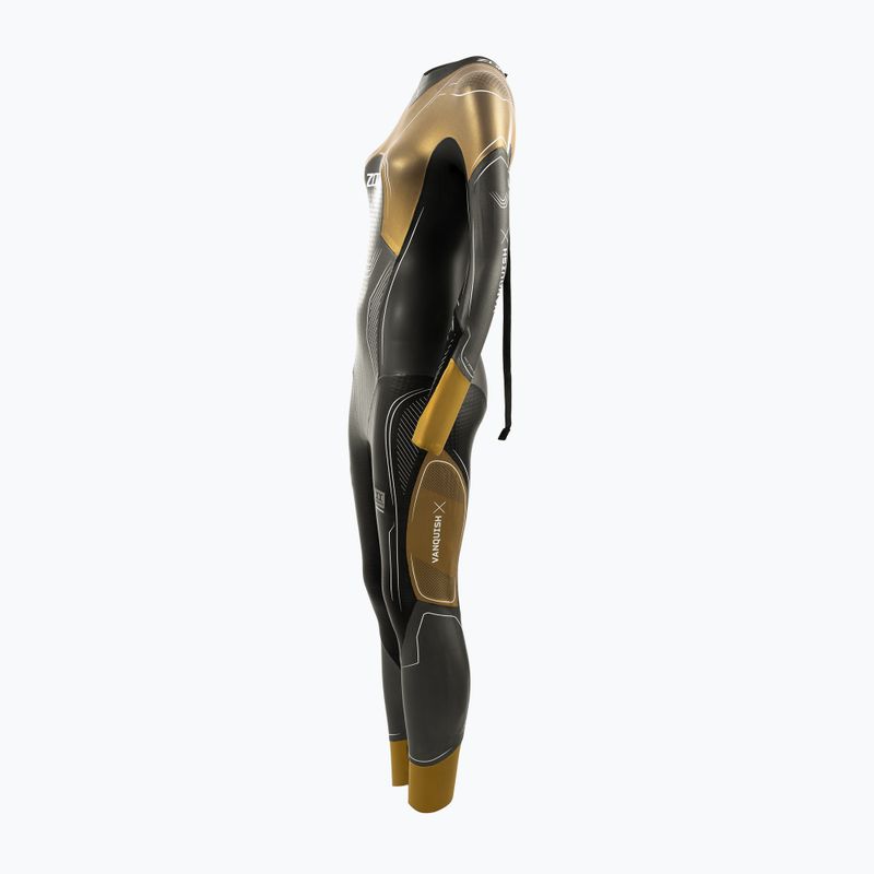 Women's triathlon wetsuit Zone3 Vanquish-X - Limited Edition 5 mm gummetal/gold 5