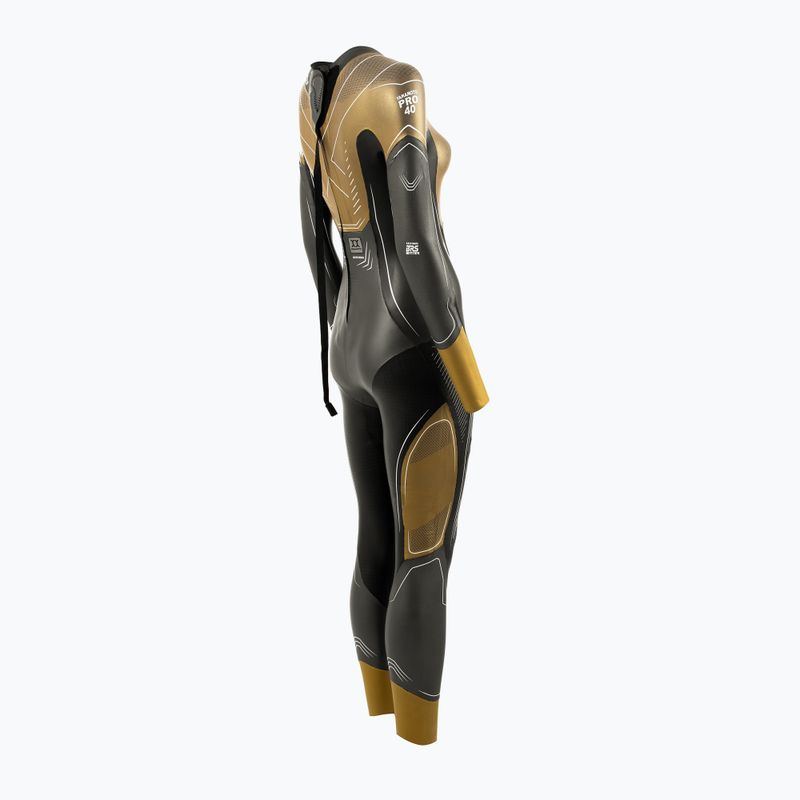 Women's triathlon wetsuit Zone3 Vanquish-X - Limited Edition 5 mm gummetal/gold 6
