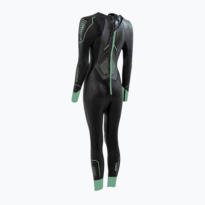 Women's wetsuit ZONE3 Vision black/eucalyptus green 2