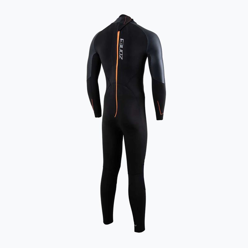 ZONE3 Yulex® Switch men's swimming wetsuit black/orange 2