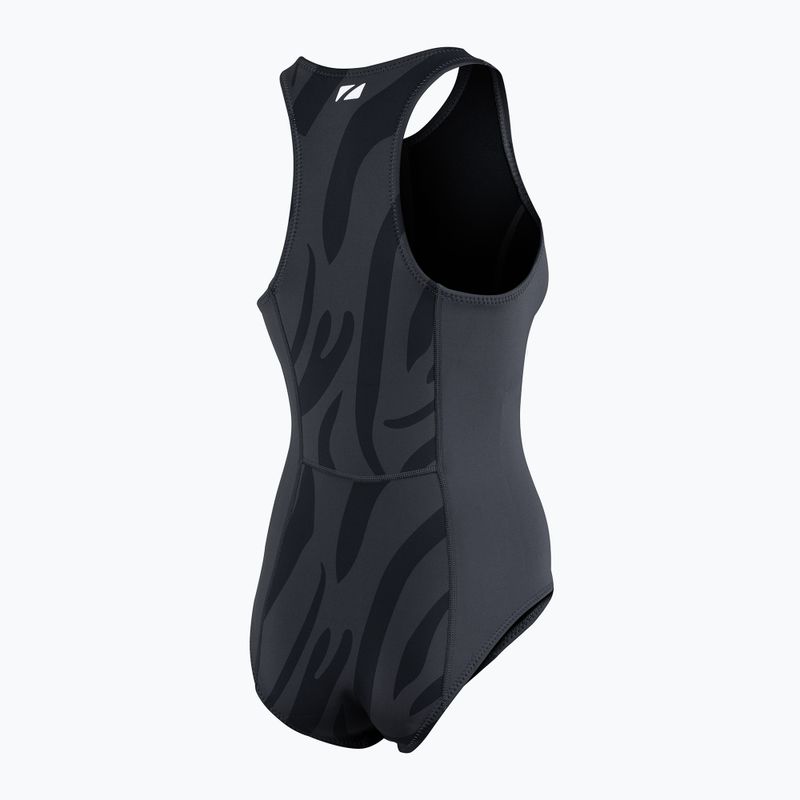 Women's one-piece swimsuit ZONE3 Yulex Sleeveless black/grey 6