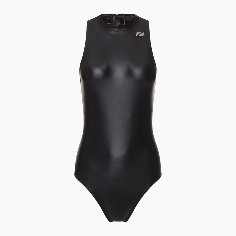Women's one-piece swimsuit ZONE3 OWS Ti+ Thermal High Neck black