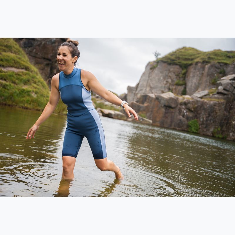 Women's one-piece swimsuit ZONE3 Yulex Kneeskin multi blue/white 3