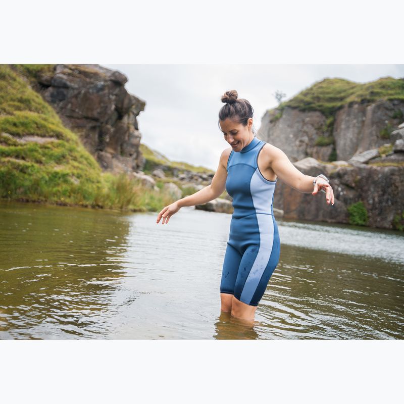 Women's one-piece swimsuit ZONE3 Yulex Kneeskin multi blue/white 4