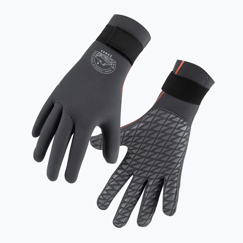 Neoprene gloves ZONE3 Active Flex Swim 3 mm grey/orange