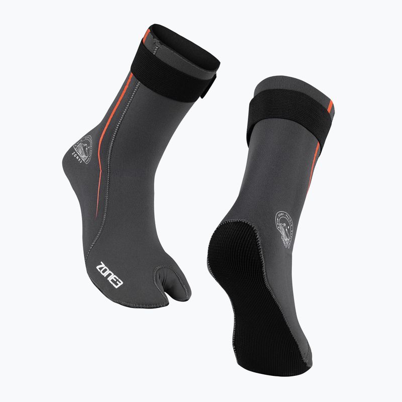 Neoprene socks ZONE3 Active Flex Swim 3 mm grey/orange