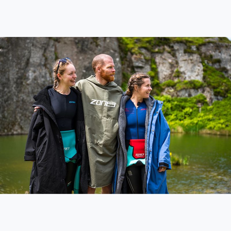 Poncho ZONE3 Microfibre Changing Robe khaki/white 7