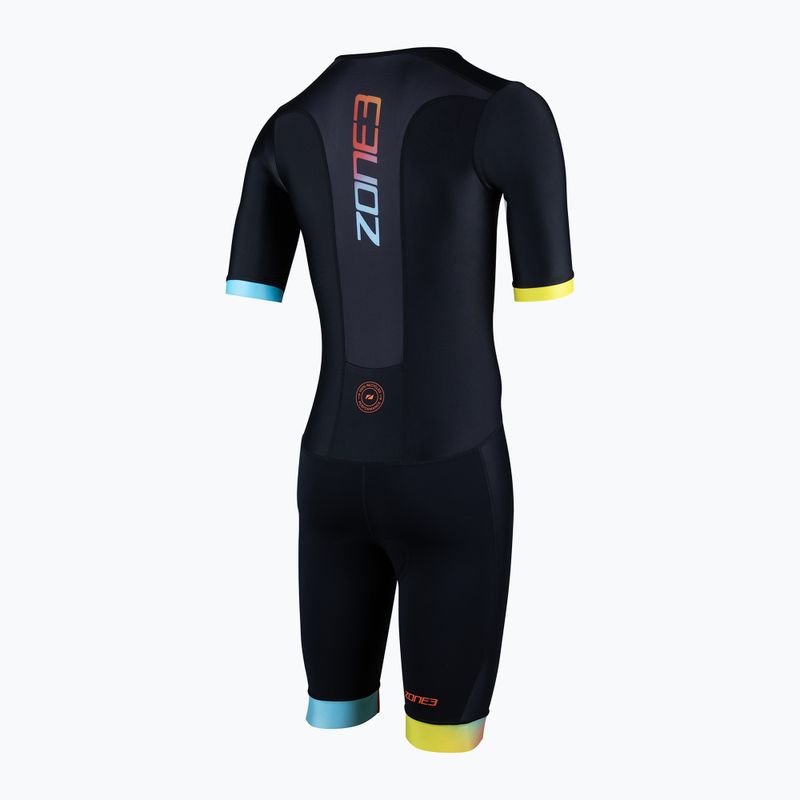 Men's triathlon suit ZONE3 Activate+ Trisuit black/neon 2