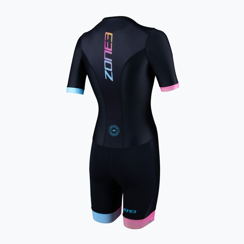 Women's triathlon suit ZONE3 Activate+ Trisuit black/neon 2