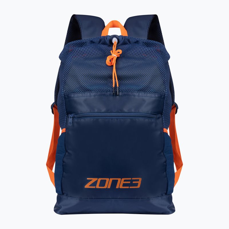 Swim backpack ZONE3 Large Mesh Training Bag navy/orange