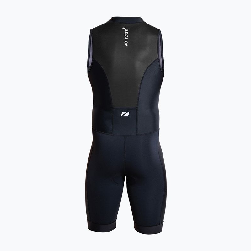 Men's triathlon suit ZONE3 Activate+ Sleeveless Trisuit black 2