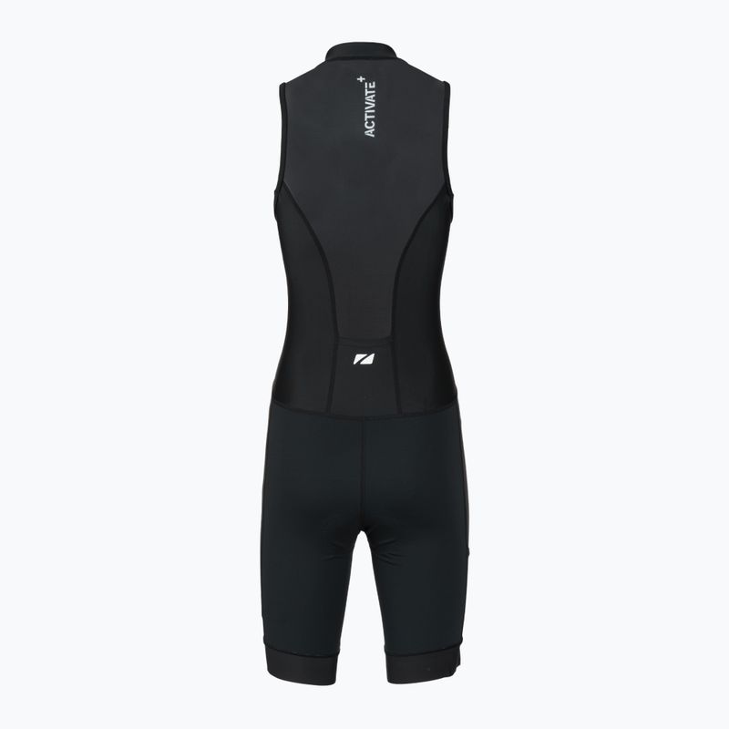 Women's triathlon suit ZONE3 Activate+ Sleeveless Trisuit black 2