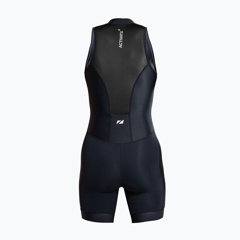 Women's triathlon suit ZONE3 Activate+ Sleeveless Trisuit black 2