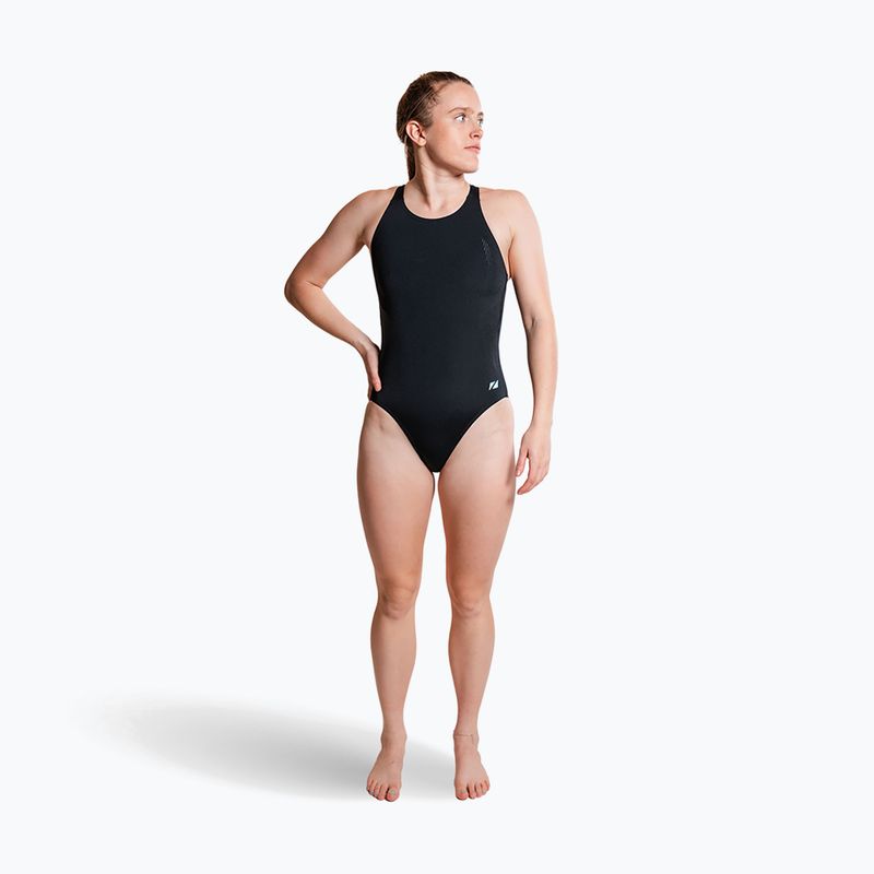 Women's one-piece swimsuit ZONE3 Classic black 4