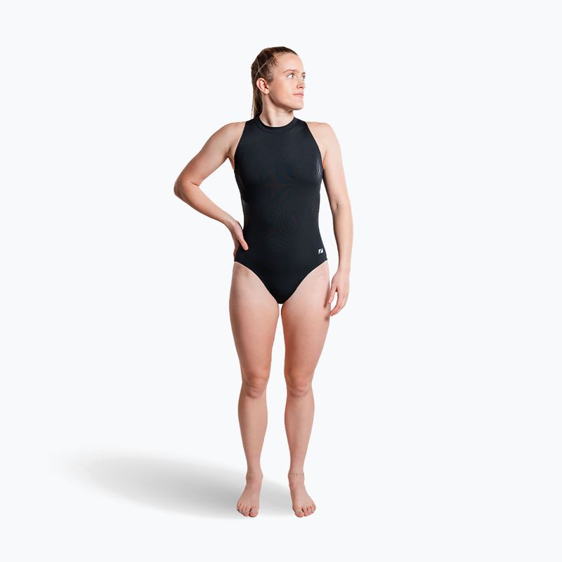 Women's one-piece swimsuit ZONE3 High Neck Costume black 3