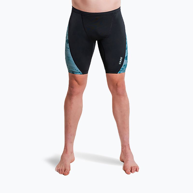 Men's swim jammers ZONE3 Performance Speed teal tie dye 3