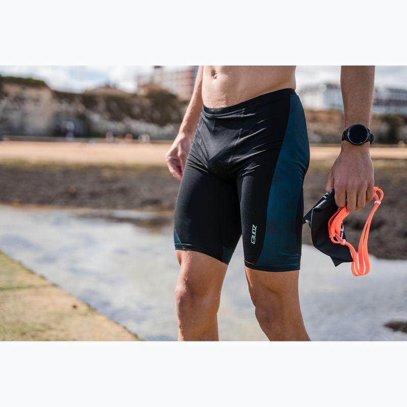 Men's swim jammers ZONE3 Performance Speed teal tie dye 7