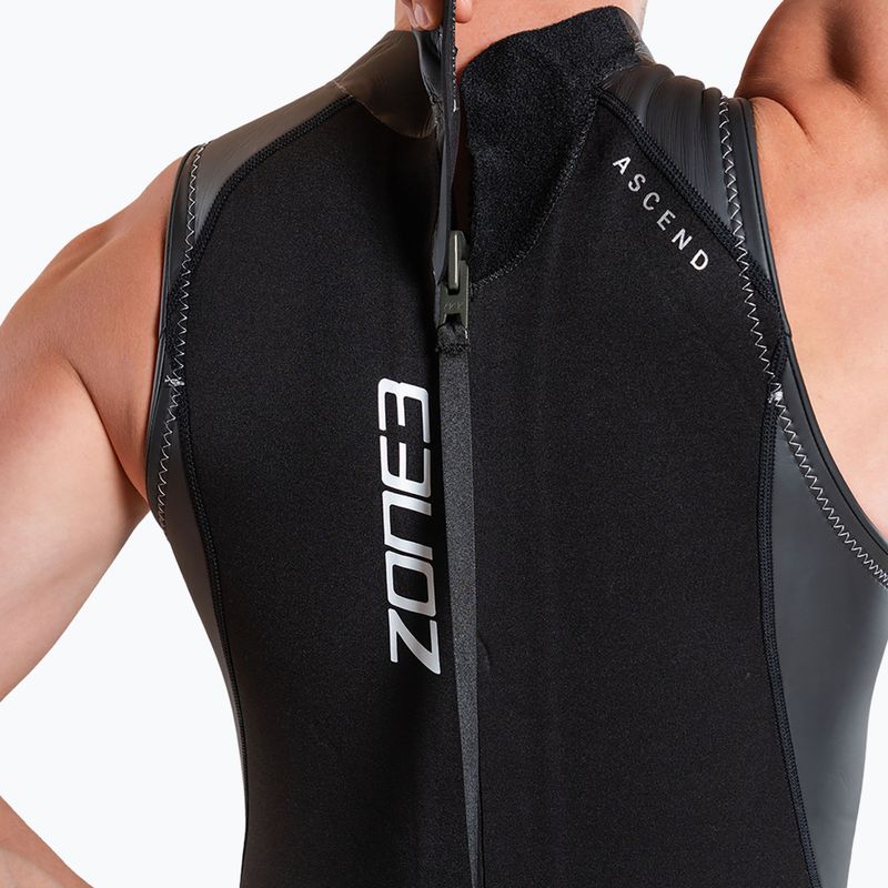 Men's triathlon wetsuit ZONE3 Glide Sleeveless Wetsuit black/grey 7