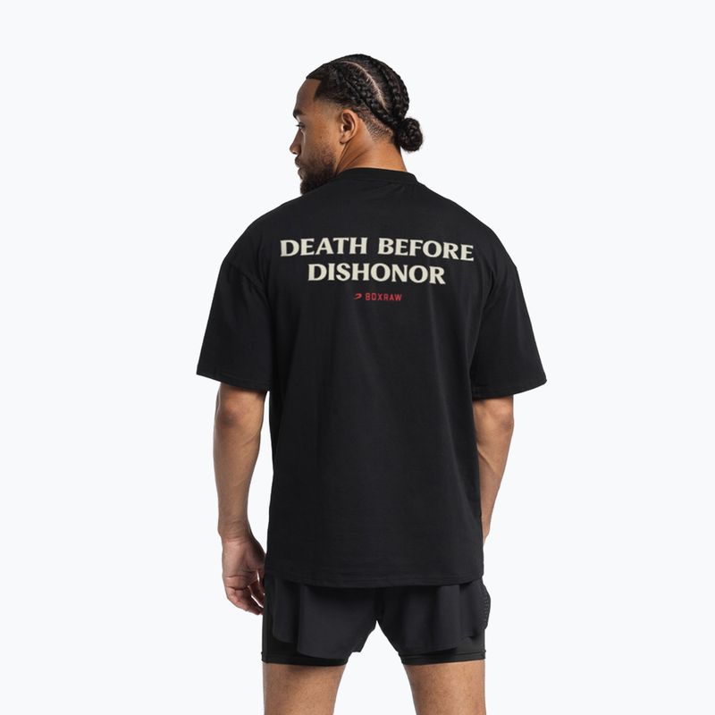Men's T-shirt BOXRAW Death Before Dishonor Oversized black 3