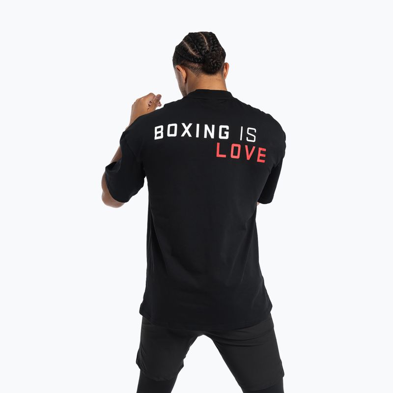 Men's T-shirt Boxraw Boxing is Love Oversized Black 3