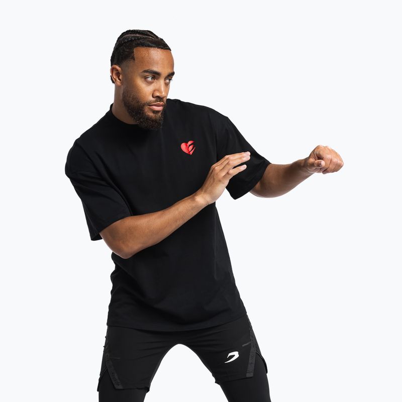 Men's T-shirt Boxraw Boxing is Love Oversized Black 7