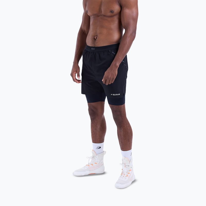 Men's training shorts BOXRAW Sparring Club 2-in-1 black 4