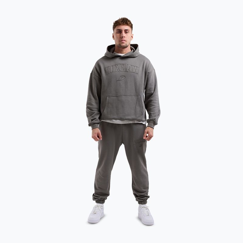 Men's sweatshirt BOXRAW East Street Hoodie distressed grey 2