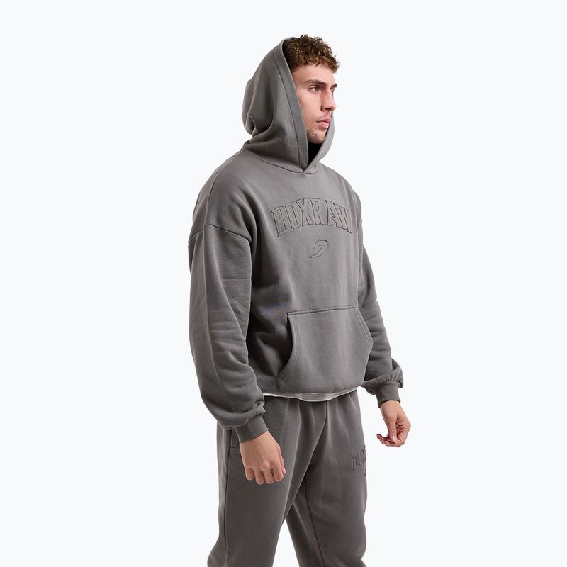 Men's sweatshirt BOXRAW East Street Hoodie distressed grey 4