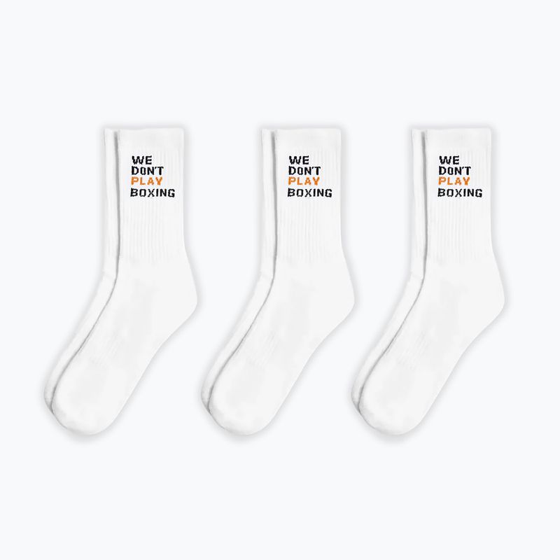 Men's socks BOXRAW We Don't Play Boxing Crew 3 pairs white 5