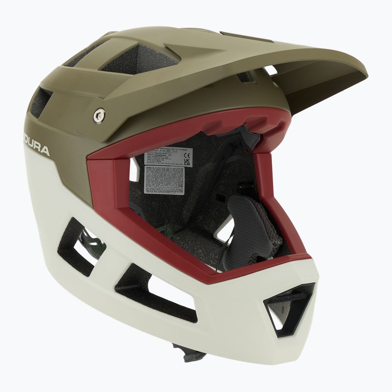 Endura Singletrack Full Face bike helmet tweed green