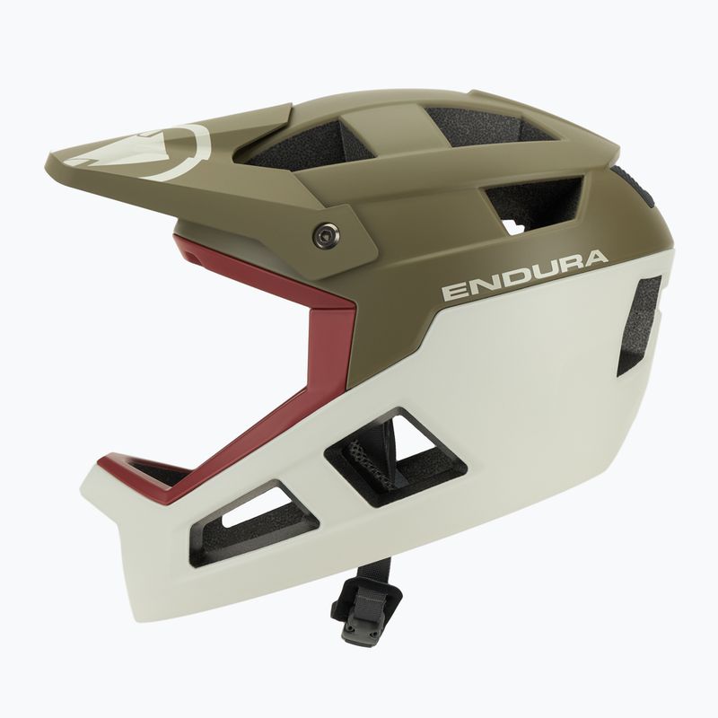Endura Singletrack Full Face bike helmet tweed green 3