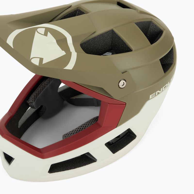 Endura Singletrack Full Face bike helmet tweed green 7