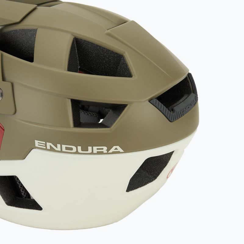 Endura Singletrack Full Face bike helmet tweed green 8