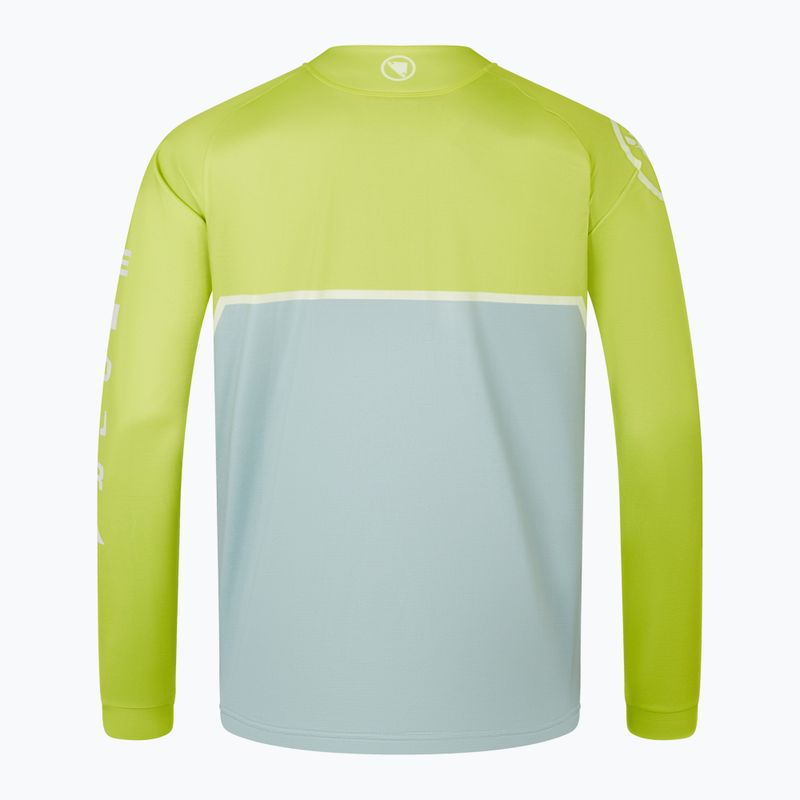 Men's Endura Core Printed lime green cycling longsleeve 2